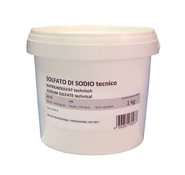 Natriumsulfat technisch (Na2SO4) wasserfrei mind. 99,8% - 1 kg in Pulverform
