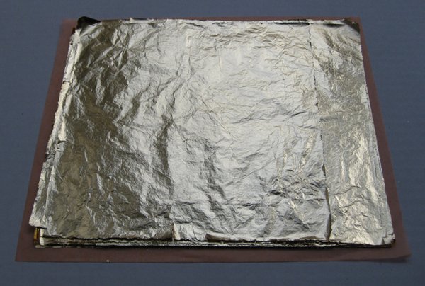 Schlagmetall Farbe 2 dunkel-/antikgold lose - Blatt à 16x16 cm