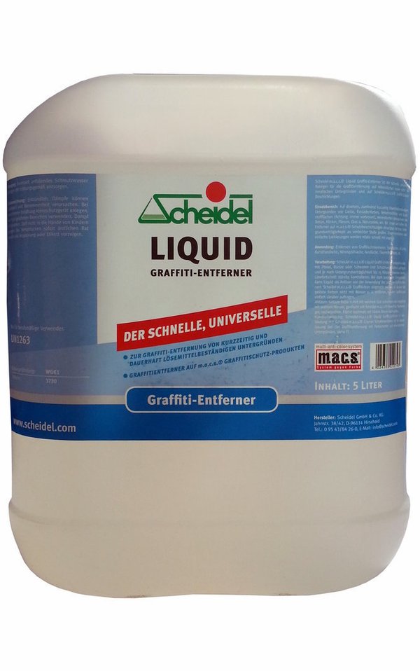 Graffiti-Entferner Liquid von Scheidel - 5 Liter in HDPE-Kanister
