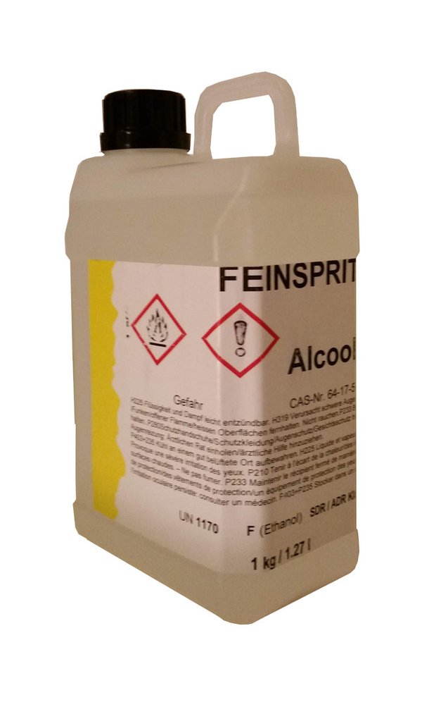 Ethanol Feinsprit in Kunststoffflasche 97.5% - 5 kg (6.4 Liter)
